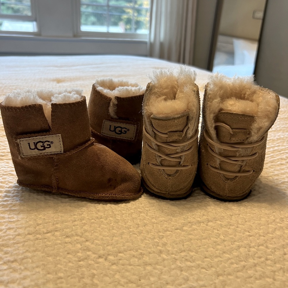 UGG Tan Baby Walker Boots with Cream Lining